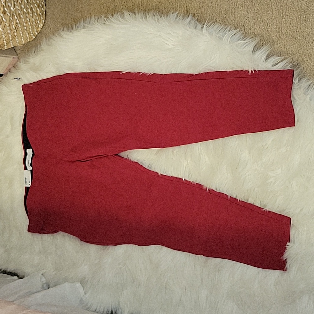 Old Navy raspberry leggings pull on stretch cotton spandex XXL New MSRP $25…